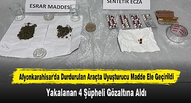 Afyonkarahisar'da Durdurulan Araçta Uyuşturucu Madde Ele Geçirildi