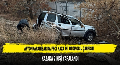 Afyonkarahisar’da Feci Kaza İki Otomobil Çarpıştı