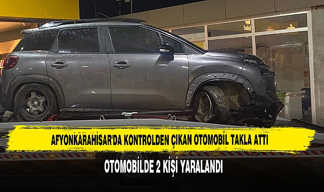 Afyonkarahisar'da Kontrolden Çıkan Otomobil Takla Attı: 2 Yaralı