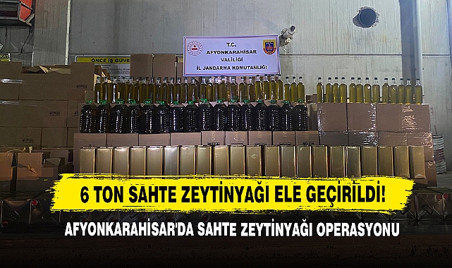 Afyonkarahisar'da Sahte Zeytinyağı Operasyonu, 6 Ton Sahte Zeytinyağı Ele Geçirildi!