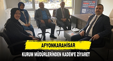 Afyonkarahisar Kurum Müdürlerinden KADEM’e Ziyaret