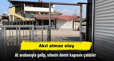 Akıl almaz olay: At arabasıyla gelip, sitenin demir kapısını çaldılar
