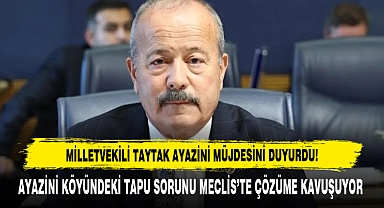 Ayazini Köyündeki Tapu Sorunu Meclis'te Çözüme Kavuşuyor