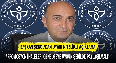 BAŞKAN ŞENOL’DAN UYARI NİTELİKLİ AÇIKLAMA