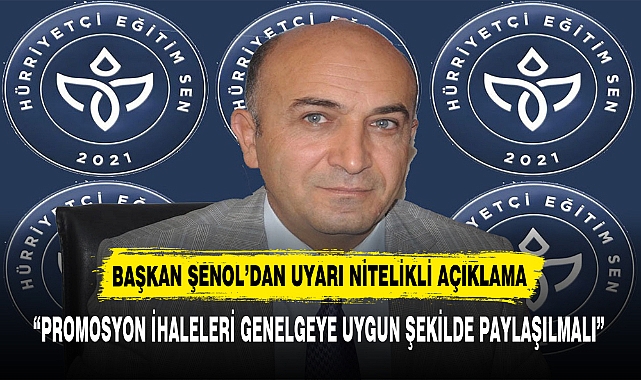 BAŞKAN ŞENOL’DAN UYARI NİTELİKLİ AÇIKLAMA