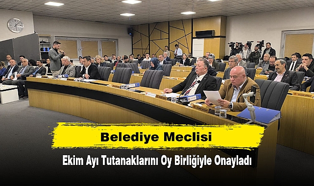 Belediye Meclisi Ekim Ayı Tutanaklarını Oy Birliğiyle Onayladı