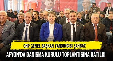 CHP Genel Başkan Yardımcısı Şahbaz Afyon’da Danışma Kurulu Toplantısına Katıldı