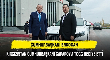 Cumhurbaşkanı Erdoğan, Kırgızistan Cumhurbaşkanı Caparov'a TOGG Hediye Etti