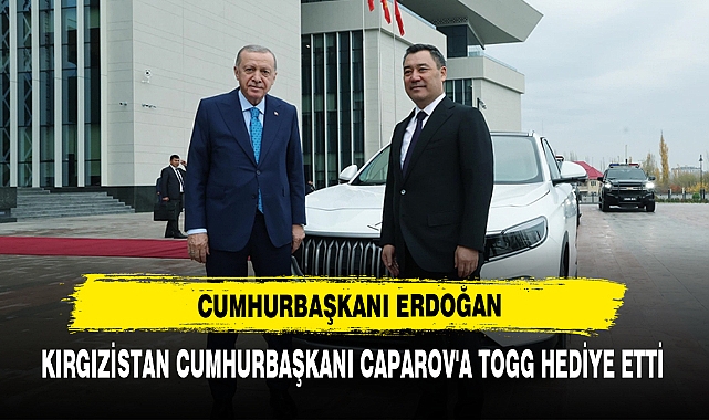 Cumhurbaşkanı Erdoğan, Kırgızistan Cumhurbaşkanı Caparov'a TOGG Hediye Etti
