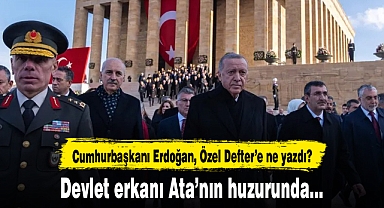 Cumhurbaşkanı Erdoğan ve devlet erkanı Ata'nın huzurunda