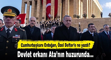 Cumhurbaşkanı Erdoğan ve devlet erkanı Ata'nın huzurunda