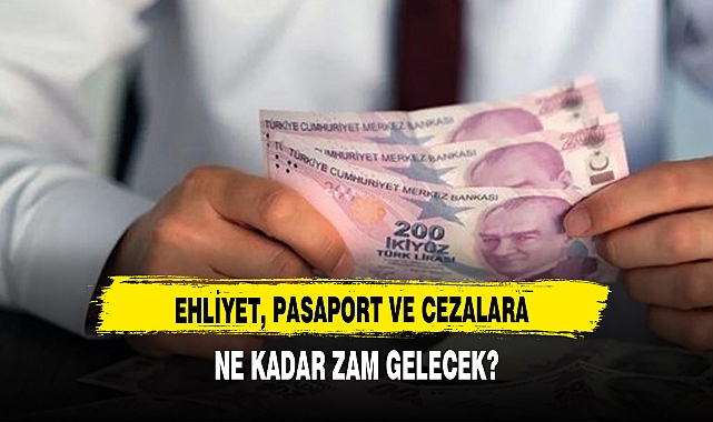 EHLİYET, PASAPORT VE CEZALARA NE KADAR ZAM GELECEK?