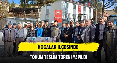HOCALAR İLÇESİNDE TOHUM TESLİM TÖRENİ YAPILDI