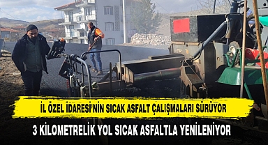 İl Özel İdaresi'nin Sıcak Asfalt Çalışmaları Sürüyor