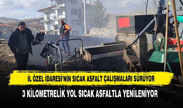 İl Özel İdaresi'nin Sıcak Asfalt Çalışmaları Sürüyor