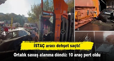 İSTAÇ aracı dehşet saçtı! Ortalık savaş alanına döndü: 10 araç pert oldu