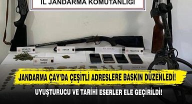 Jandarma Çay’da Çeşitli Adreslere Baskın Düzenledi!