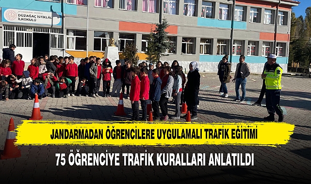 Jandarmadan Öğrencilere Uygulamalı Trafik Eğitimi