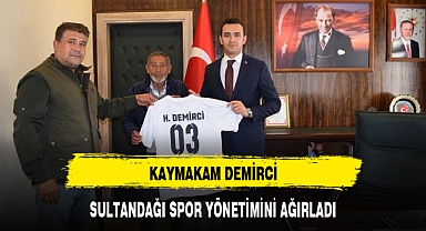 KAYMAKAM DEMİRCİ, SULTANDAĞI SPOR YÖNETİMİNİ AĞIRLADI