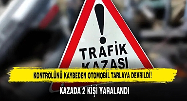Kontrolünü Kaybeden Otomobil Tarlaya Devrildi!