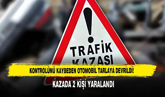 Kontrolünü Kaybeden Otomobil Tarlaya Devrildi!