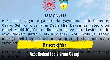 Meteoroloji'den Azot Dioksit İddialarına Cevap