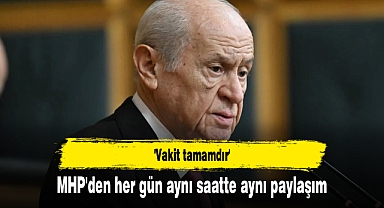 MHP'den her gün aynı saatte aynı paylaşım: 'Vakit tamamdır'