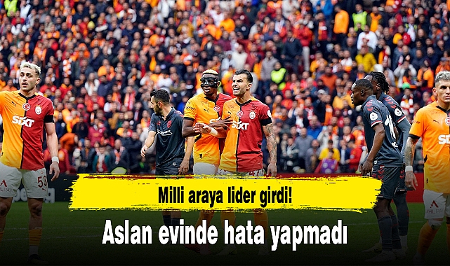 Milli araya lider girdi! Aslan evinde hata yapmadı