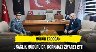 MÜDÜR ERDOĞAN, İL SAĞLIK MÜDÜRÜ DR. KORKMAZ'I ZİYARET ETTİ