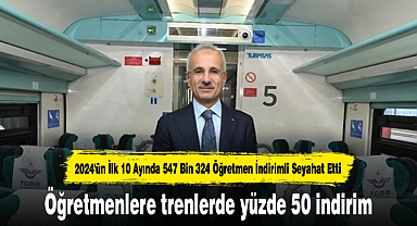 Öğretmenlere trenlerde yüzde 50 indirim