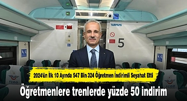 Öğretmenlere trenlerde yüzde 50 indirim