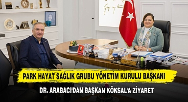 Park Hayat Sağlık Grubu Yönetim Kurulu Başkanı Dr. Arabacı'dan Başkan Köksal'a Ziyaret