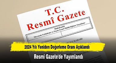 Resmi Gazete'de Yayımlandı: 2024 Yılı Yeniden Değerleme Oranı Açıklandı