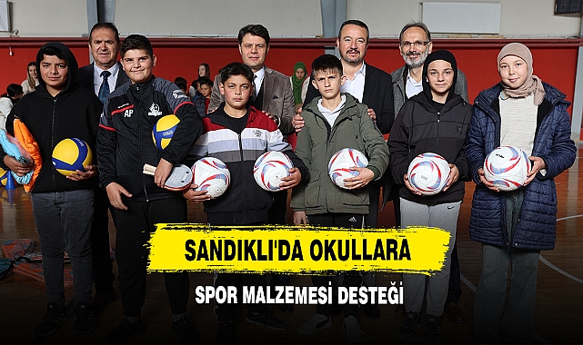 Sandıklı'da Okullara Spor Malzemesi Desteği