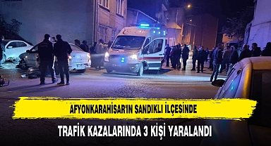 Sandıklı'da Trafik Kazalarında 3 Kişi Yaralandı