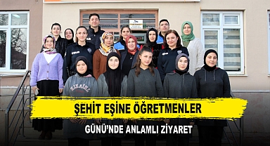 Şehit Eşine Öğretmenler Günü’nde Anlamlı Ziyaret