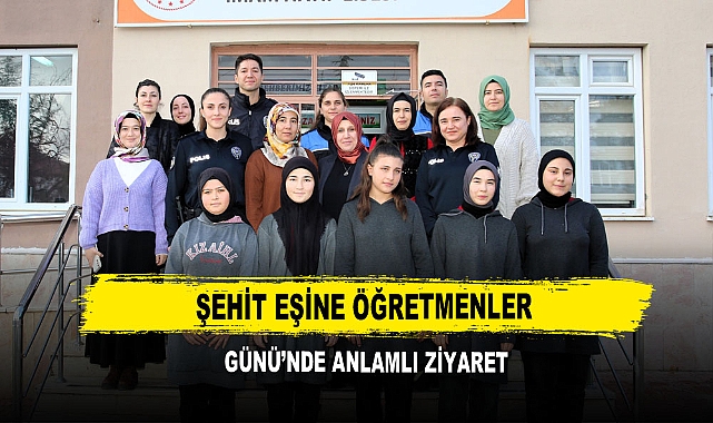 Şehit Eşine Öğretmenler  Günü’nde Anlamlı Ziyaret