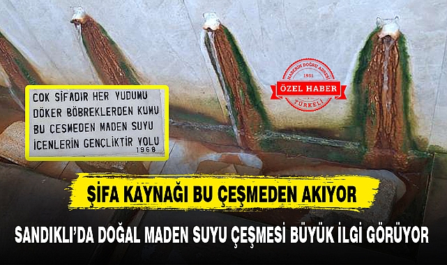 ŞİFA KAYNAĞI BU ÇEŞMEDEN AKIYOR!