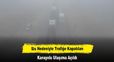 Sis Nedeniyle Trafiğe Kapanan Karayolu Ulaşıma Açıldı