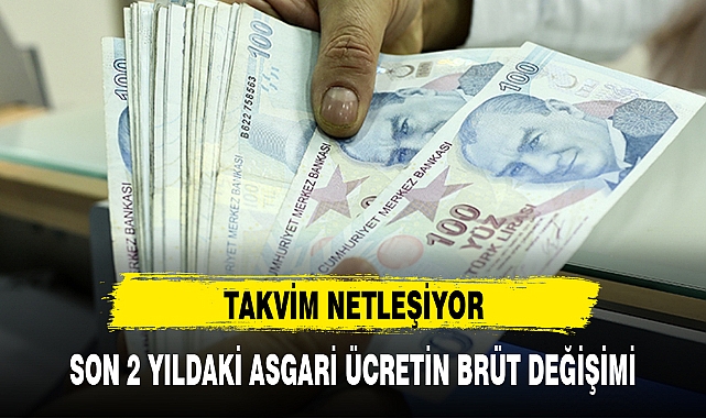 SON 2 YILDAKİ ASGARİ ÜCRETİN BRÜT DEĞİŞİMİ
