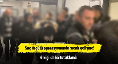 Suç örgütü operasyonunda sıcak gelişme! 6 kişi daha tutuklandı
