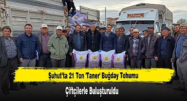 Şuhut’ta 21 Ton 'Taner' Buğday Tohumu Çiftçilerle Buluşturuldu