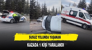 Susuz Yolunda Yaşanan Kazada 1 Kişi Yaralandı