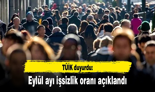 TÜİK: İşsizlik oranı eylülde yüzde 8,6 oldu