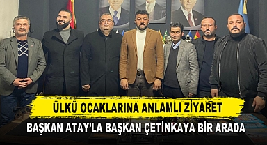 Ülkü Ocaklarına Anlamlı Ziyaret Başkan Atay’la Başkan Çetinkaya Bir Arada