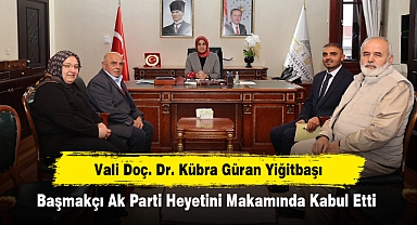 Vali Doç. Dr. Kübra Güran Yiğitbaşı, Başmakçı Ak Parti Heyetini Makamında Kabul Etti