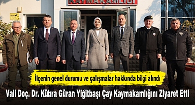 Vali Doç. Dr. Kübra Güran Yiğitbaşı Çay Kaymakamlığını Ziyaret Etti