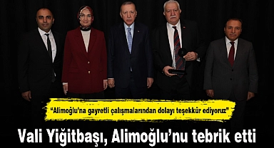 Vali Yiğitbaşı, Alimoğlu'nu tebrik etti