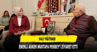 Vali Yiğitbaşı Emekli Asker Mustafa Pekbey’i Ziyaret Etti