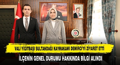 Vali Yiğitbaşı Sultandağı Kaymakamı Demirci’yi Ziyaret Etti
